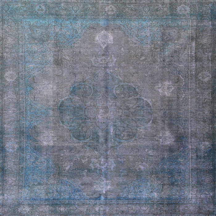 Square Traditional Light Slate Gray Persian Rug, tr3233