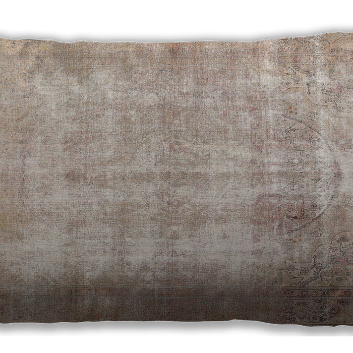 Traditional Classic Rectangular Camel Brown Lumbar Throw Pillow, 13 inch by 19 inch, lbtr3235