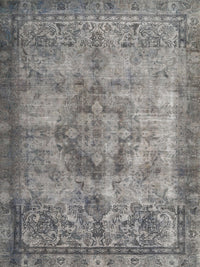 Machine Washable Traditional Dark Gray Rug, wshtr3236