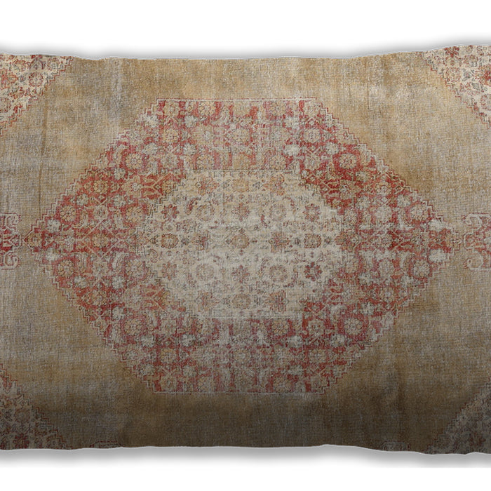 Traditional Classic Rectangular Brown Lumbar Throw Pillow, 13 inch by 19 inch, lbtr3237