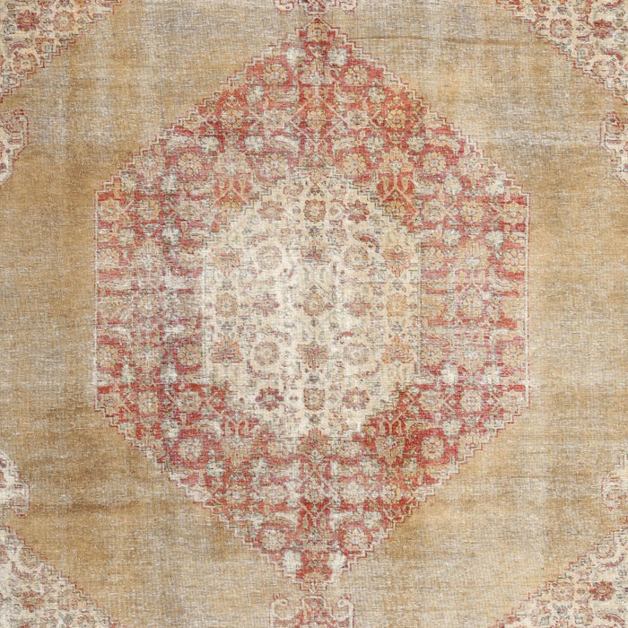Machine Washable Traditional Brown Rug, wshtr3237