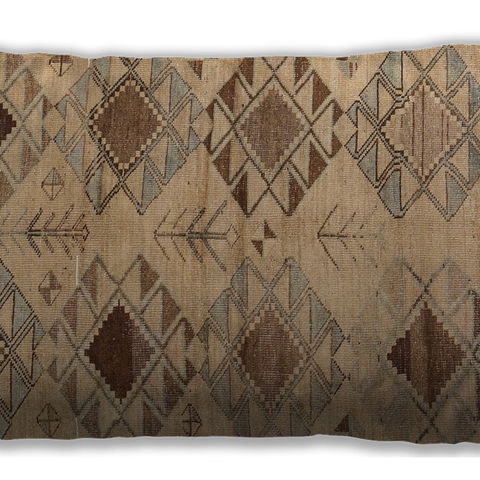 Traditional Classic Rectangular Light Brown Lumbar Throw Pillow, 13 inch by 19 inch, lbtr3238