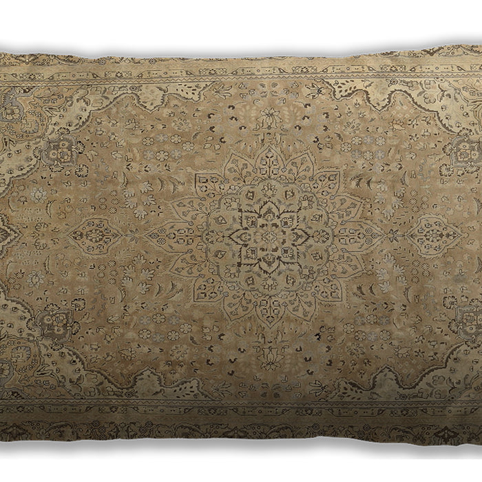 Traditional Classic Rectangular Copper Brown Lumbar Throw Pillow, 13 inch by 19 inch, lbtr3239