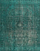 Machine Washable Traditional Aquamarine Stone Green Rug, wshtr3240