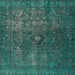 Square Traditional Aquamarine Stone Green Persian Rug, tr3240