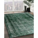 Machine Washable Traditional Green Rug in a Family Room, wshtr3243