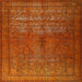 Square Traditional Orange Red Persian Rug, tr3244