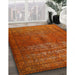 Traditional Orange Red Persian Rug in Family Room, tr3244