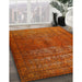 Machine Washable Traditional Orange Red Rug in a Family Room, wshtr3244