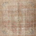 Square Traditional Orange Brown Persian Rug, tr3245