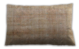 Traditional Classic Rectangular Orange Brown Lumbar Throw Pillow, 13 inch by 19 inch, lbtr3247