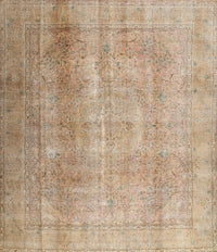 Machine Washable Traditional Orange Brown Rug, wshtr3247