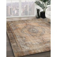 Traditional Dark Gold Brown Persian Rug, tr3248