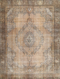 Machine Washable Traditional Dark Gold Brown Rug, wshtr3248