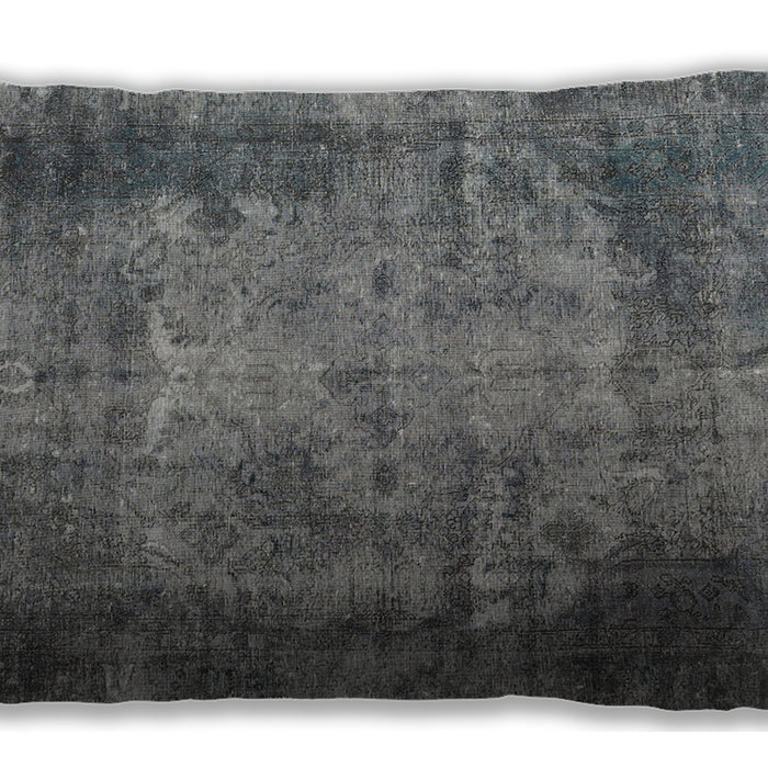 Traditional Classic Rectangular Carbon Gray Lumbar Throw Pillow, 13 inch by 19 inch, lbtr3251