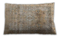 Traditional Classic Rectangular Dark Almond Brown Lumbar Throw Pillow, 13 inch by 19 inch, lbtr3252