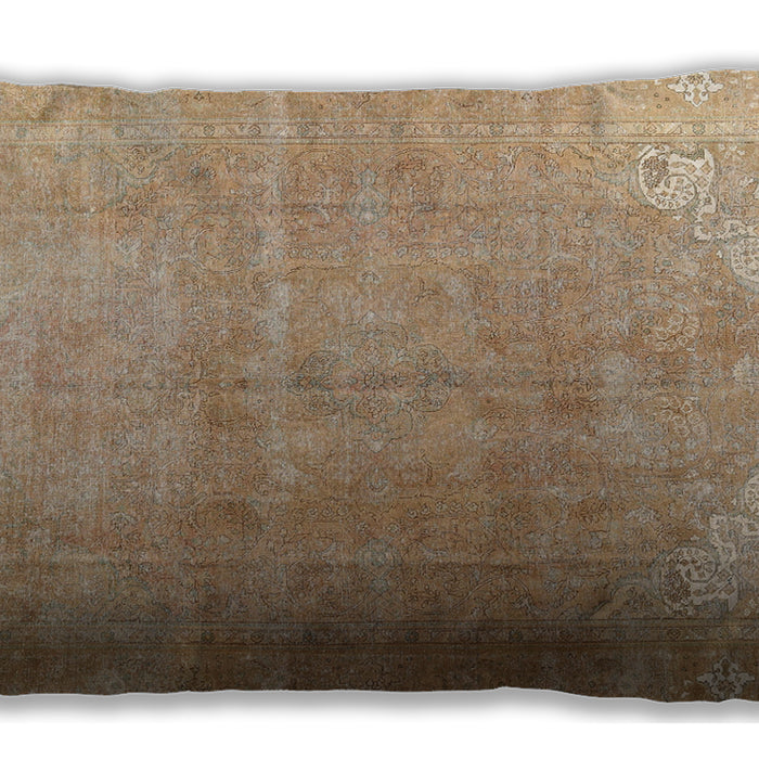 Traditional Classic Rectangular Bronze Brown Lumbar Throw Pillow, 13 inch by 19 inch, lbtr3253