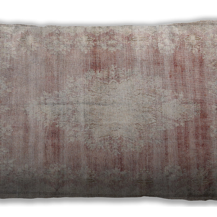 Traditional Classic Rectangular Rose Pink Lumbar Throw Pillow, 13 inch by 19 inch, lbtr3254