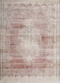 Machine Washable Traditional Rose Pink Rug, wshtr3254