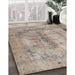 Machine Washable Traditional Dark Almond Brown Rug in a Family Room, wshtr3256