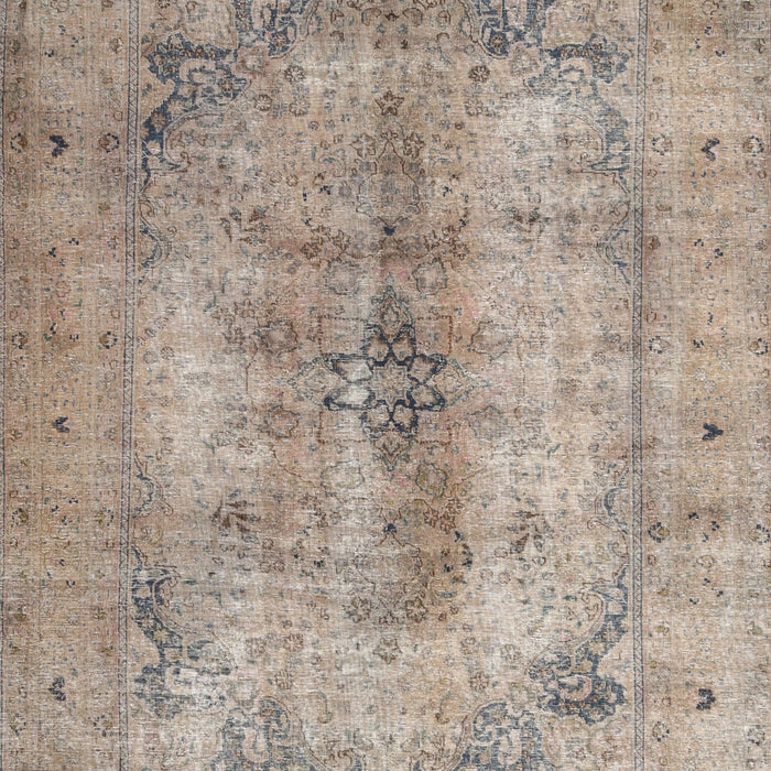 Machine Washable Traditional Dark Almond Brown Rug, wshtr3256