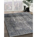 Machine Washable Traditional Carbon Gray Rug in a Family Room, wshtr3258