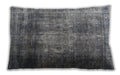 Traditional Classic Rectangular Carbon Gray Lumbar Throw Pillow, 13 inch by 19 inch, lbtr3258