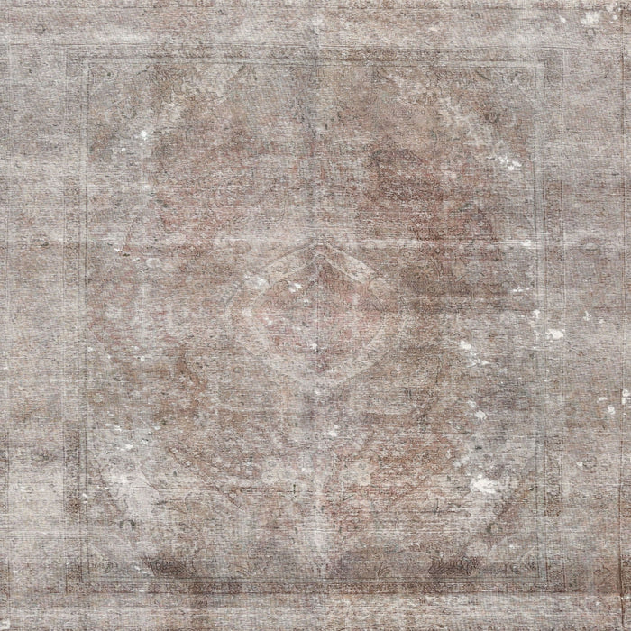 Round Machine Washable Traditional Rosy Pink Rug, wshtr3259