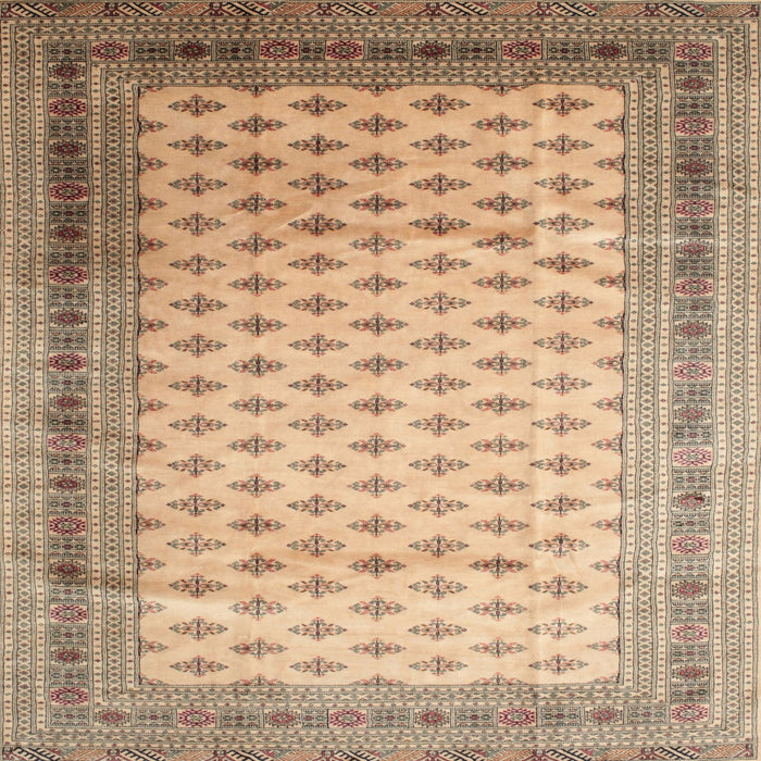 Square Traditional Gold Brown Persian Rug, tr325
