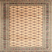 Square Traditional Gold Brown Persian Rug, tr325