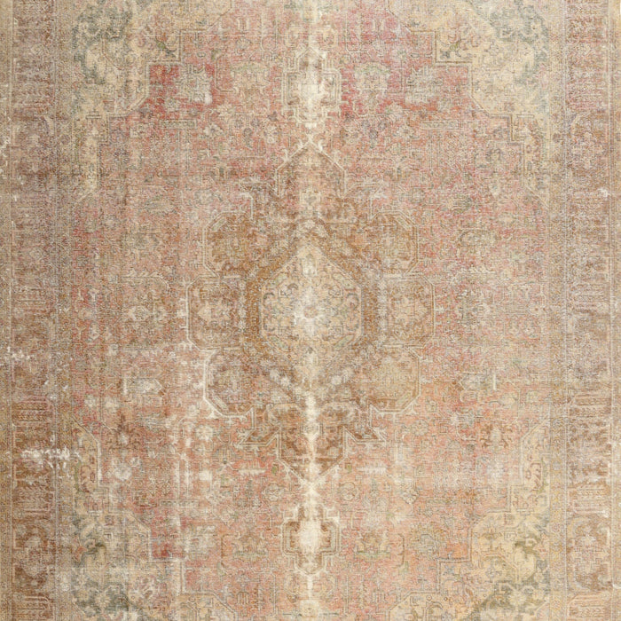 Machine Washable Traditional Brown Rug, wshtr3261