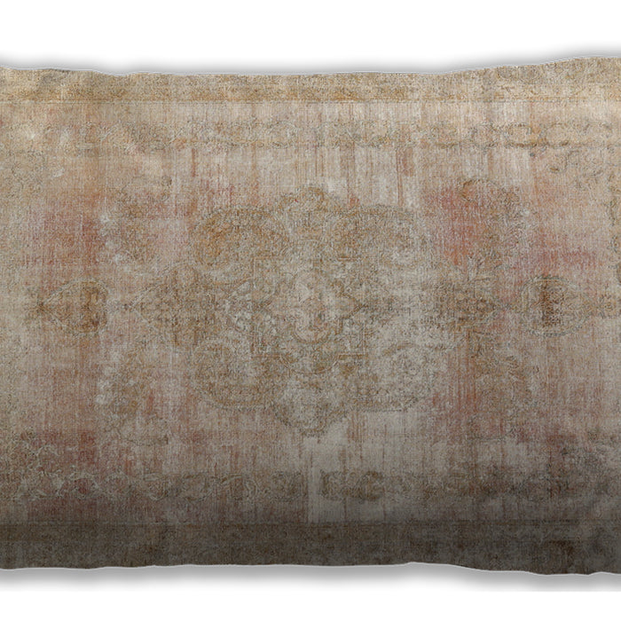 Traditional Classic Rectangular Brown Lumbar Throw Pillow, 13 inch by 19 inch, lbtr3263