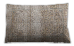 Traditional Classic Rectangular Desert Sand Beige Lumbar Throw Pillow, 13 inch by 19 inch, lbtr3265