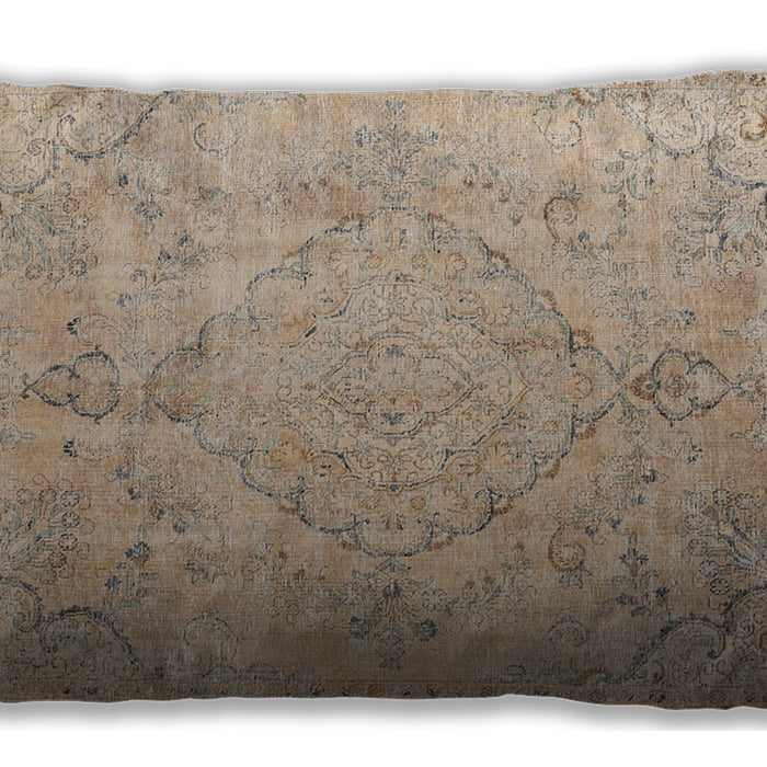 Traditional Classic Rectangular Brown Lumbar Throw Pillow, 13 inch by 19 inch, lbtr3267