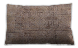 Traditional Classic Rectangular Camel Brown Lumbar Throw Pillow, 13 inch by 19 inch, lbtr3268