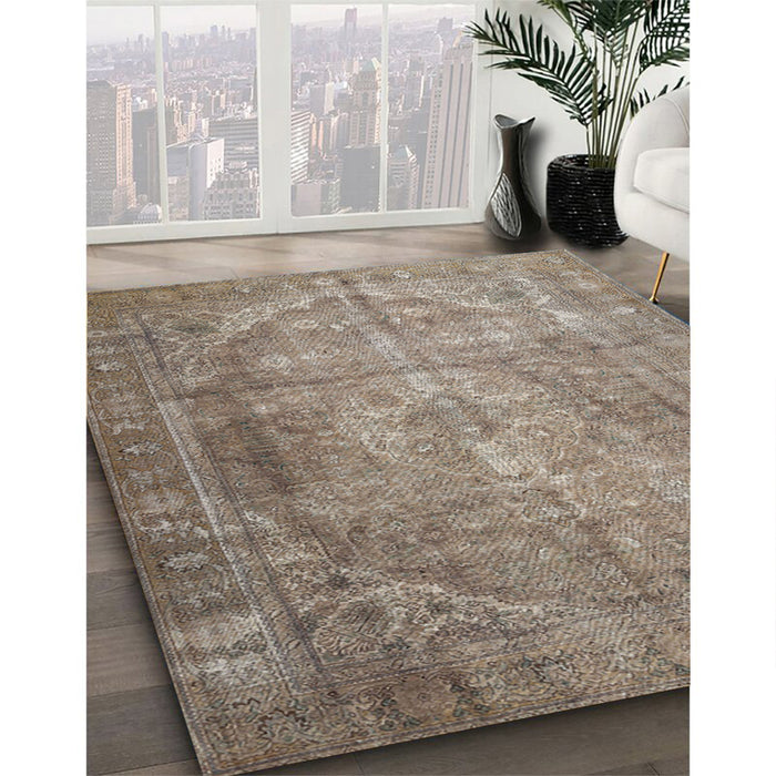 Machine Washable Traditional Brown Rug in a Family Room, wshtr3269