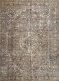 Machine Washable Traditional Brown Rug, wshtr3269