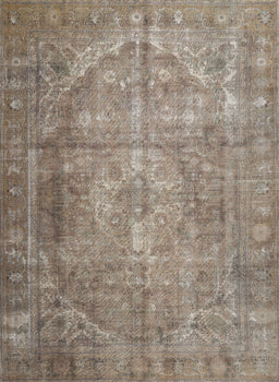 Machine Washable Traditional Brown Rug, wshtr3269