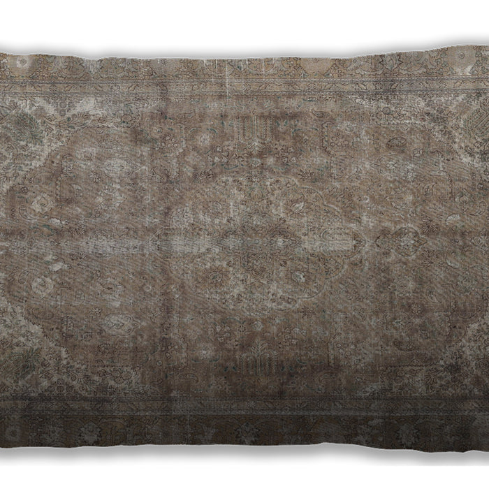 Traditional Classic Rectangular Brown Lumbar Throw Pillow, 13 inch by 19 inch, lbtr3269
