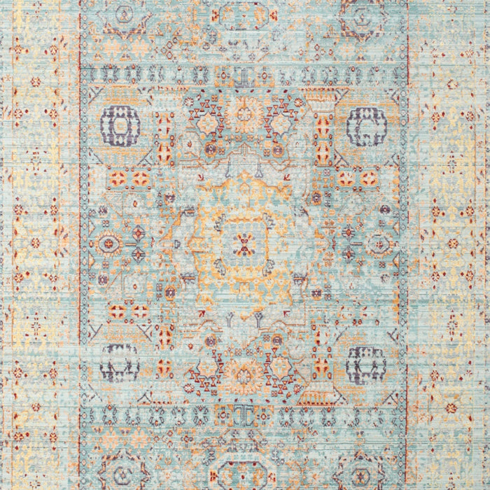 Machine Washable Traditional Light French Beige Brown Rug, wshtr326