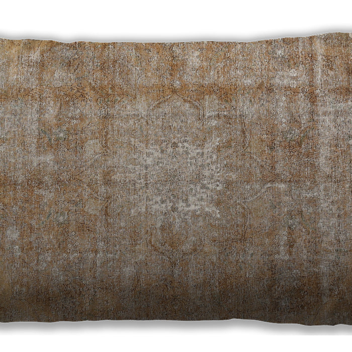 Traditional Classic Rectangular Light French Beige Brown Lumbar Throw Pillow, 13 inch by 19 inch, lbtr3270