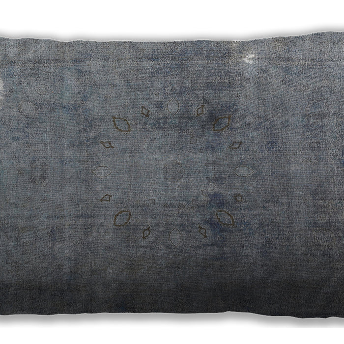 Traditional Classic Rectangular Silver Gray Lumbar Throw Pillow, 13 inch by 19 inch, lbtr3271