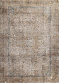 Machine Washable Traditional Light French Beige Brown Rug, wshtr3272