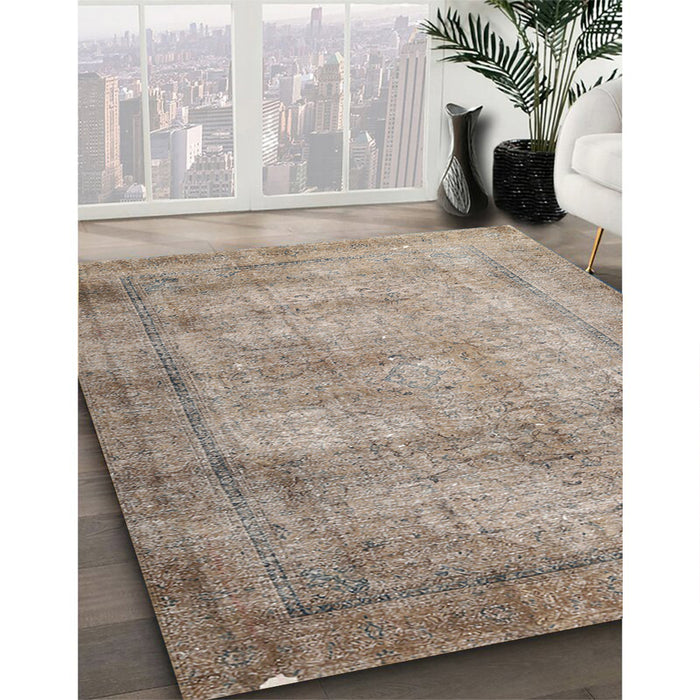 Machine Washable Traditional Light French Beige Brown Rug in a Family Room, wshtr3272