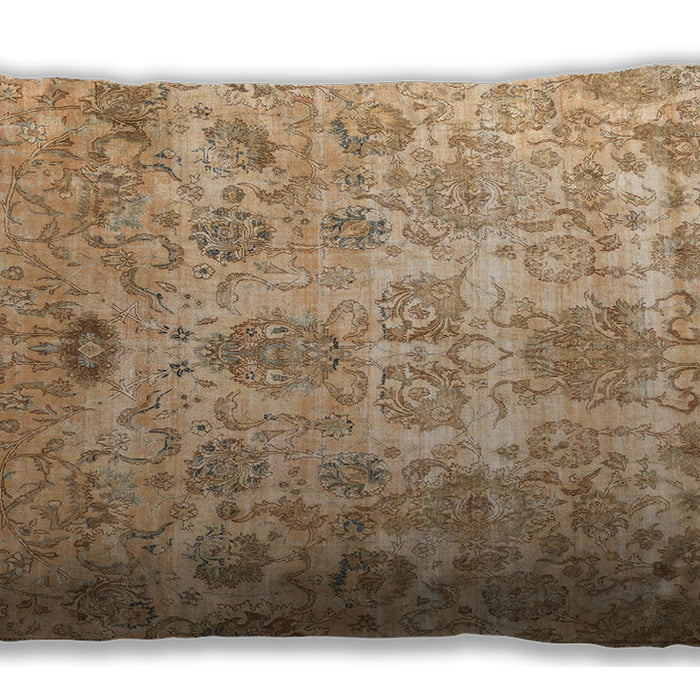 Traditional Classic Rectangular Bronze Brown Lumbar Throw Pillow, 13 inch by 19 inch, lbtr3273