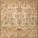 Square Traditional Bronze Brown Persian Rug, tr3273
