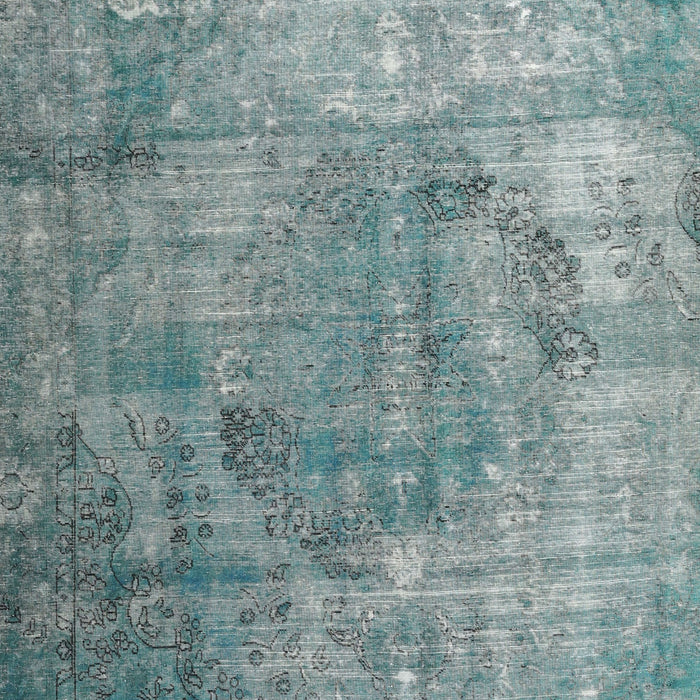 Traditional Grayish Turquoise Green Persian Rug, tr3277