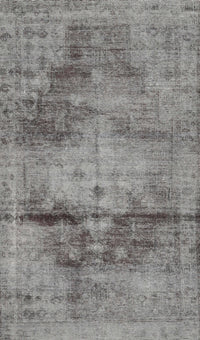 Machine Washable Traditional Gray Rug, wshtr3278