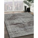 Machine Washable Traditional Gray Rug in a Family Room, wshtr3278