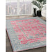 Machine Washable Traditional Purple Pink Rug in a Family Room, wshtr327